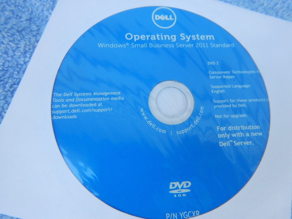 Dell Windows 2011 Operating System DVD 3 Discs Small Business Server Standard