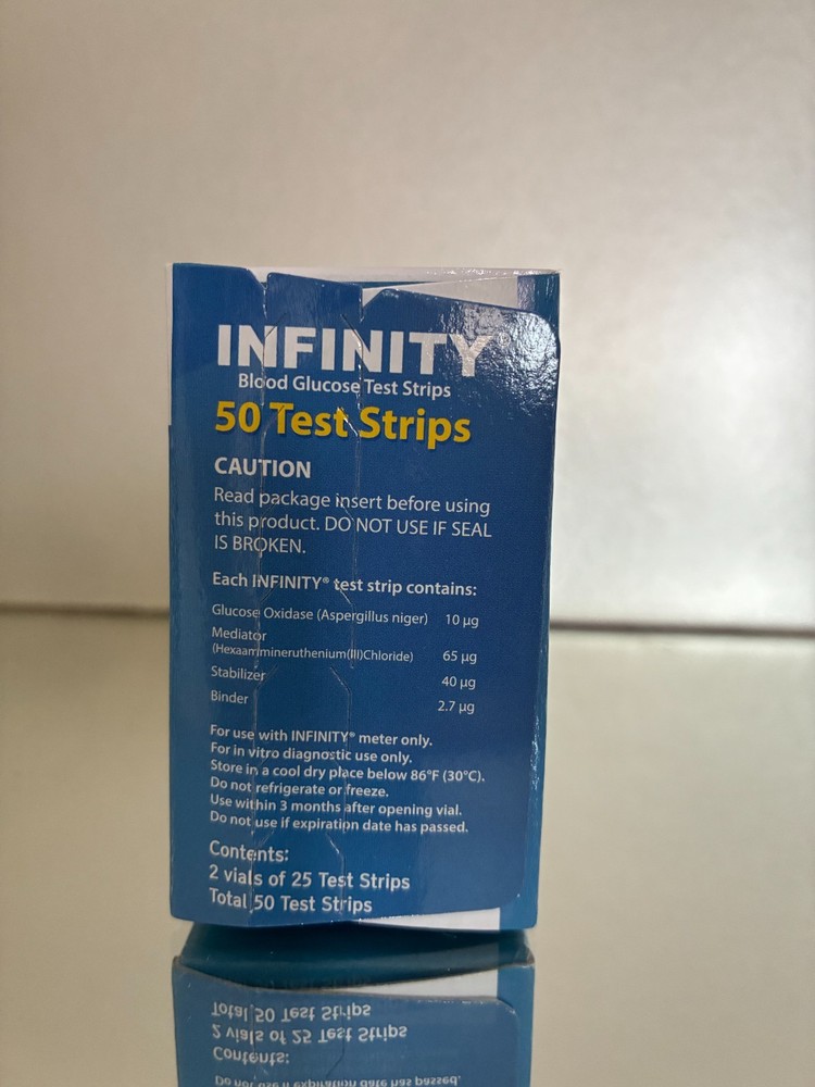 INFINITY Blood Glucose Test Strips 2000 Qty PLUS METER. Exp 08/2027.