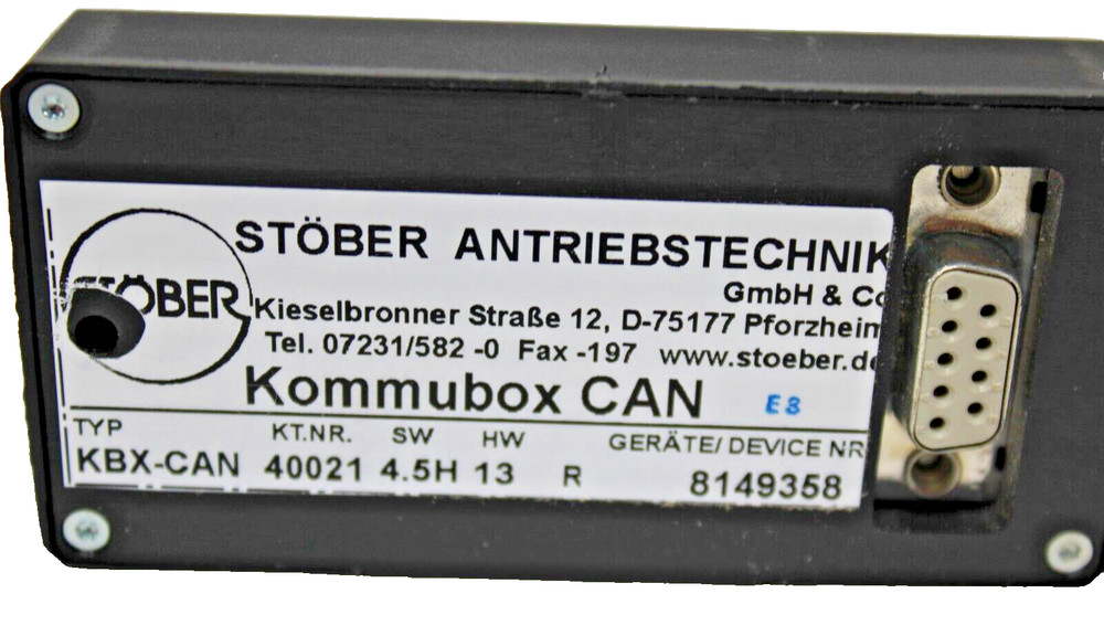Stober KBX-CAN Kommubox Interface Module 40 021 CAN