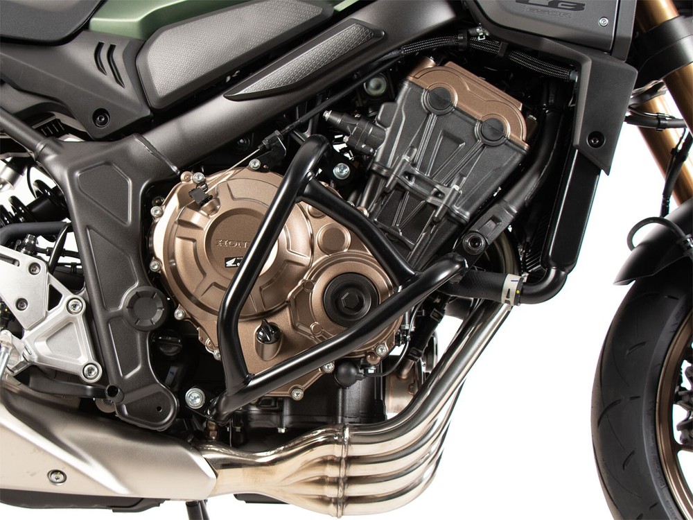 Honda CB 650 R Engine Protection Bar "Solid" Black BY HEPCO & BECKER 2024-