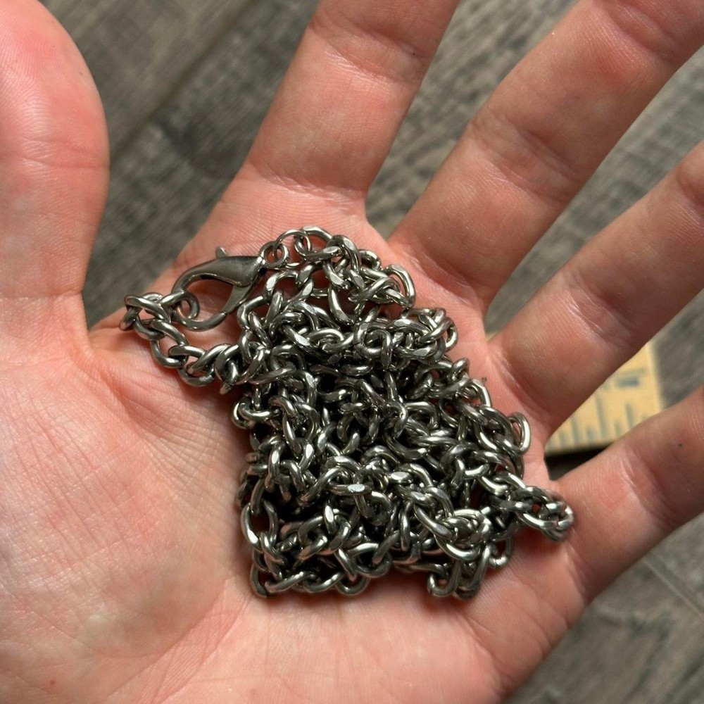 Huge Long 38” Silver Cuban Link Chain Necklace
