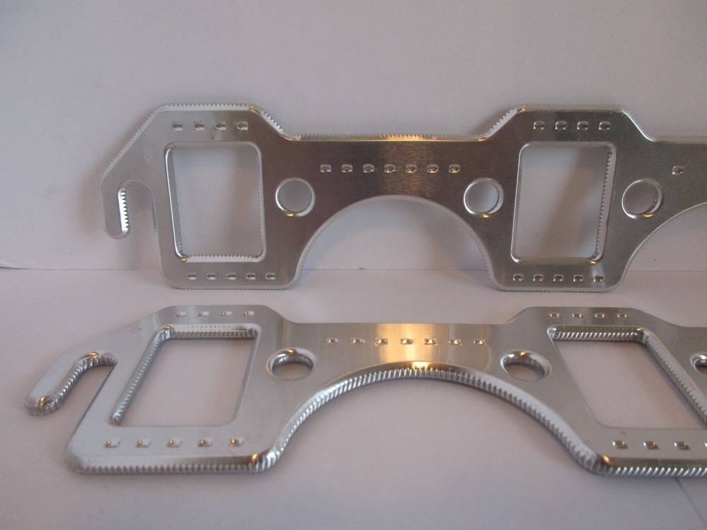 SMALL BLOCK FORD ALUMINUM RECTANGLE HEADER EXHAUST GASKETS REUSABLE sbf #4143
