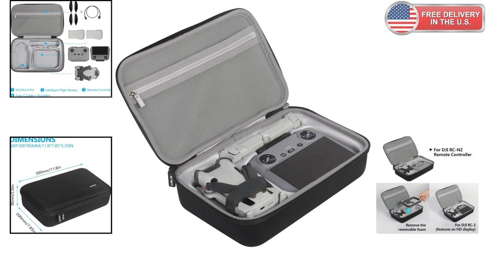 DJI Mini 4 Pro Hard Shell Case – Ultimate Protection for Drone & Accessories