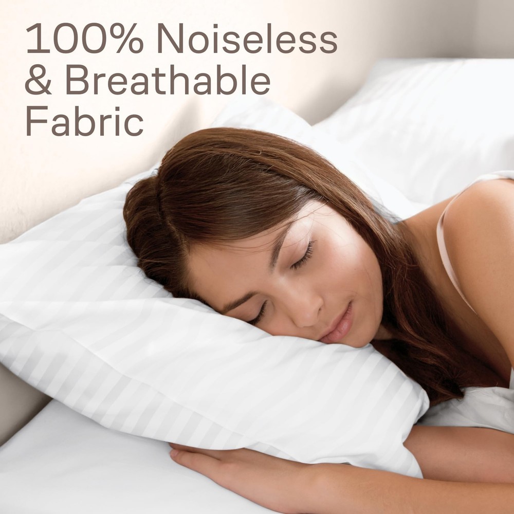 Pillow Protector 4 Pack, Standard Size, Breathable Cover, White