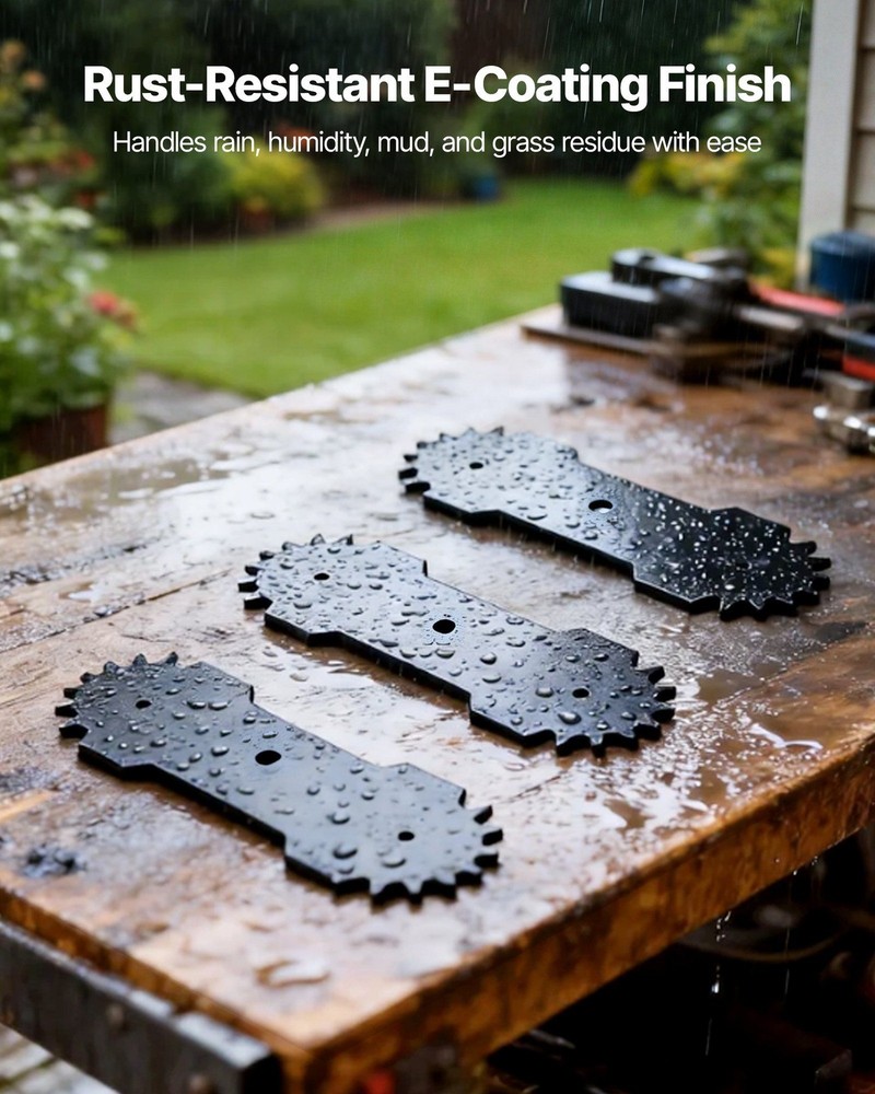 Edger Replacement Blades 8.8in, 3-Pack, Sharp Multi-Serrated, 65Mn Steel, WP