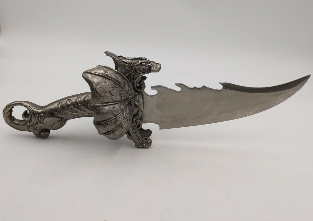 Dragon Dagger Knife 16" Blue Inlay