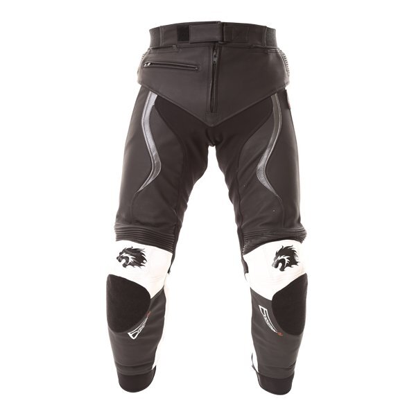 BKS Evolution Pro Leather Motorcycle Jeans Black White