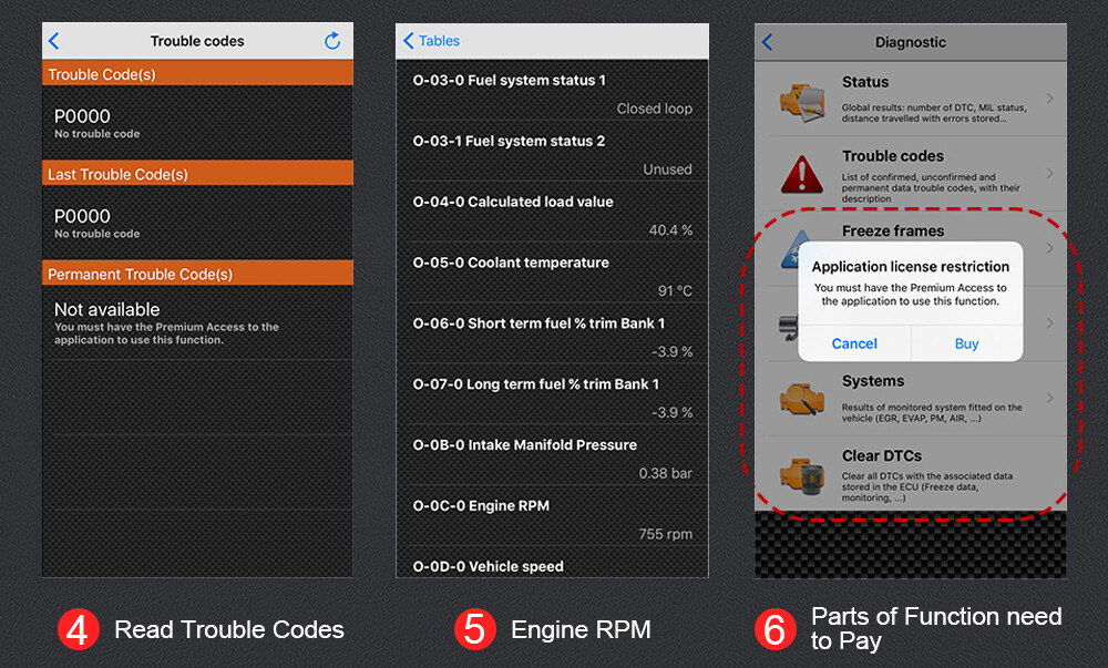 ELM327 Bluetooth OBD2 Code Reader Diagnostic Scanner Check Engine for Android