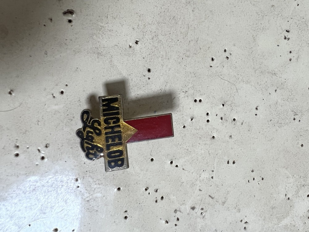 Vintage Michelob Light Enamel Pin Bin L