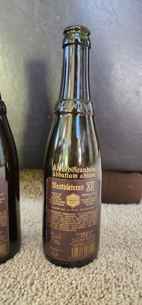 Two Westvleteren 12 Empty Bottles