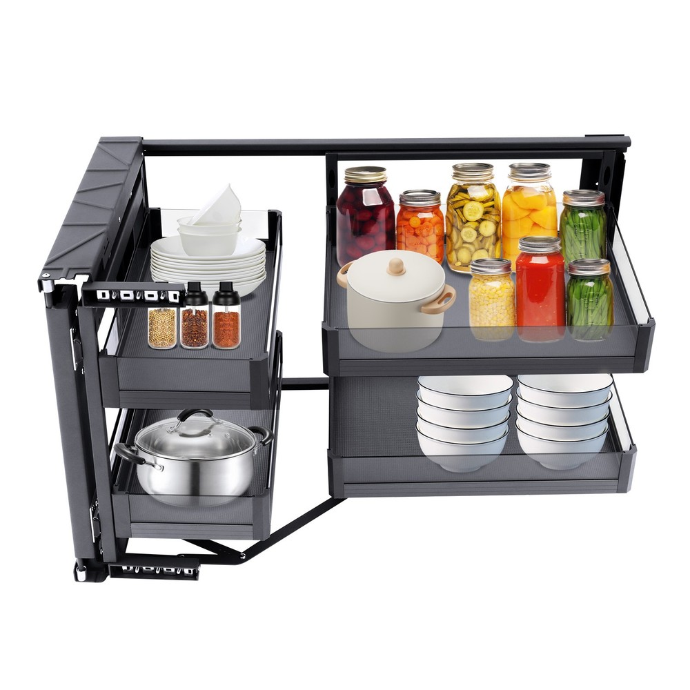 Blind Corner Cabinet Pull Out for 14" Organizer Kitchen Corner Cabinet Pull Out