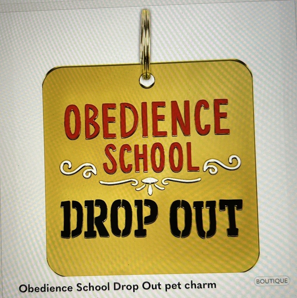 Obedience School Drop Out Dog Charm