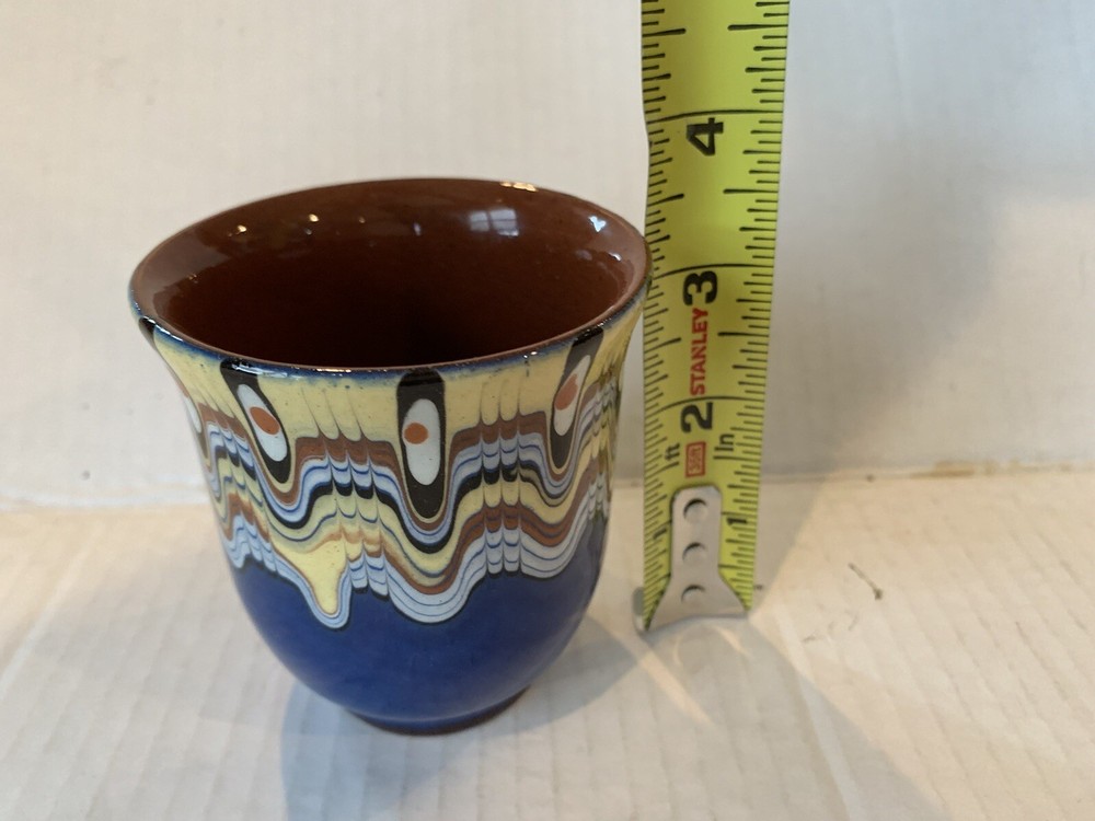Redware Art Pottery Candle Cup Holder