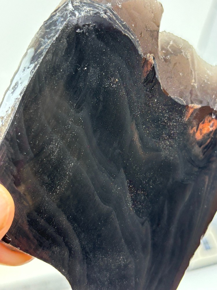 Midnight Lace Obsidian Slab Lapidary Cabbing Knapping Combo ship avail