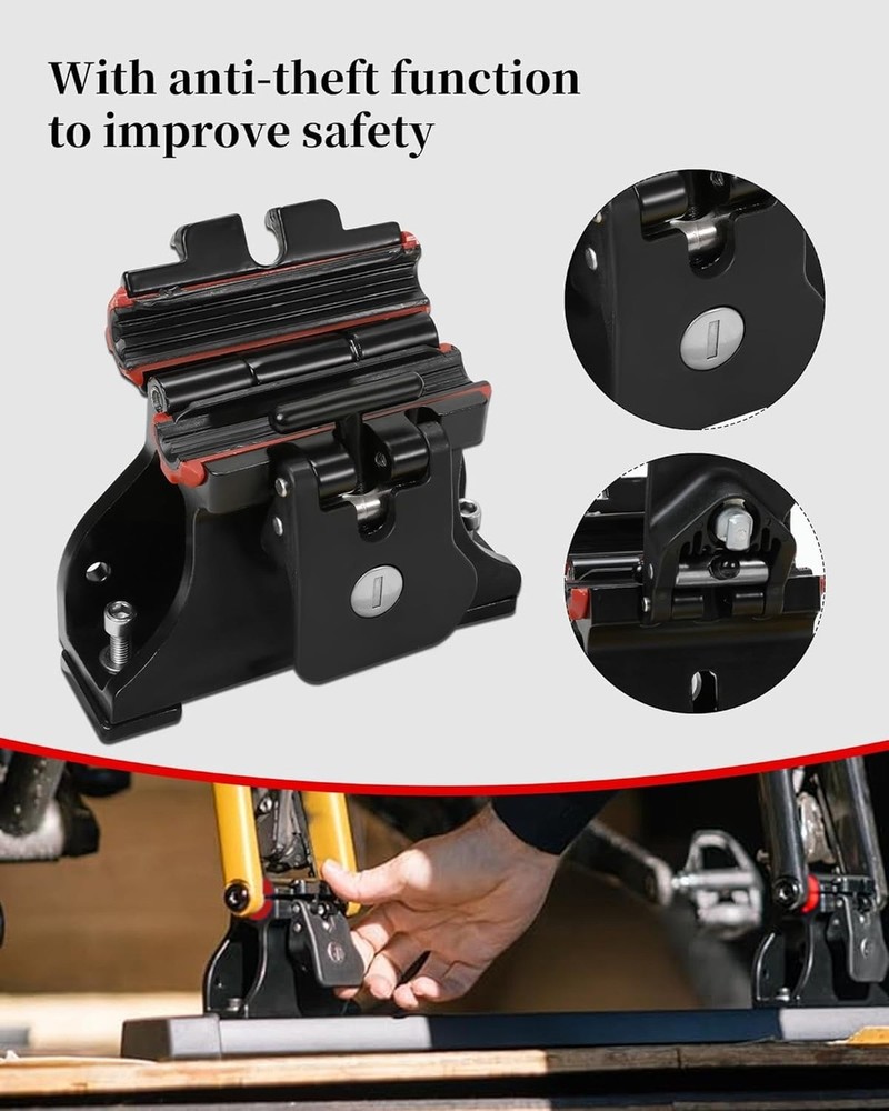 Locking Thru-Axle Fork Mounts, Adjustable Locking Thru-axle Track Bracket, wi...