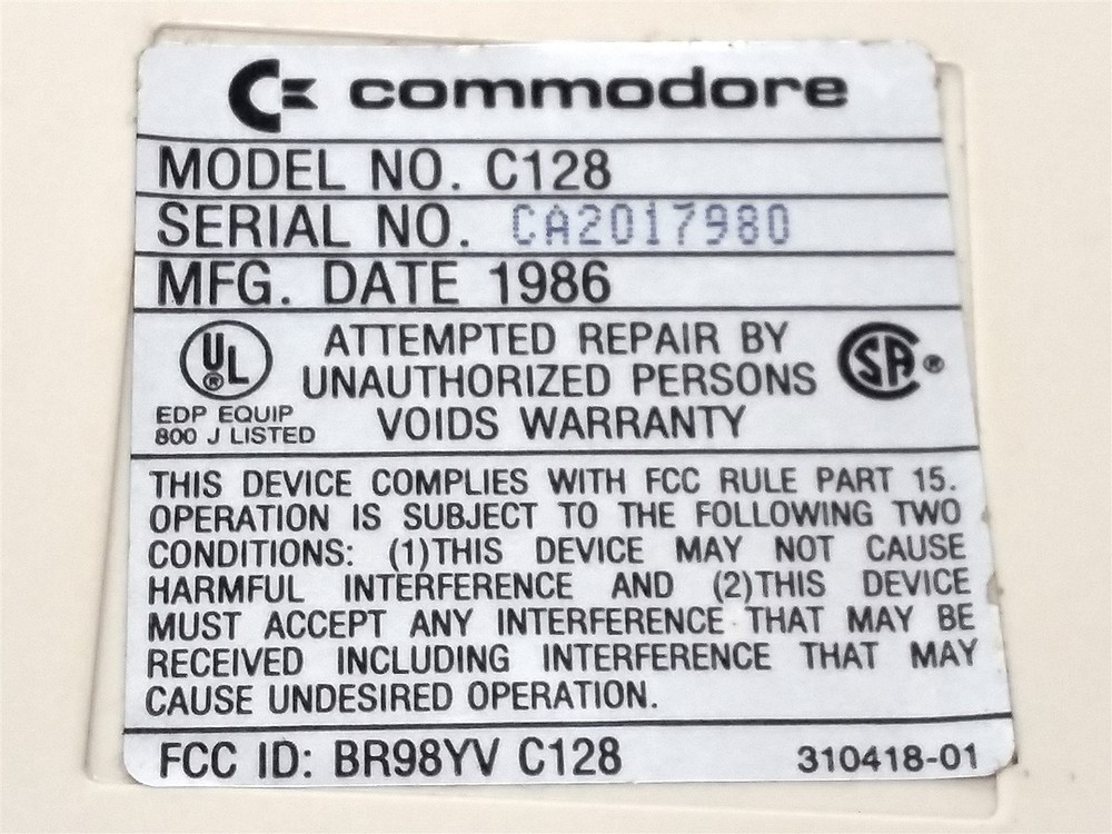 ⭐️⭐️⭐️⭐️⭐️ Vintage Commodore 128 C128 Computer w Power Supply & System Disks