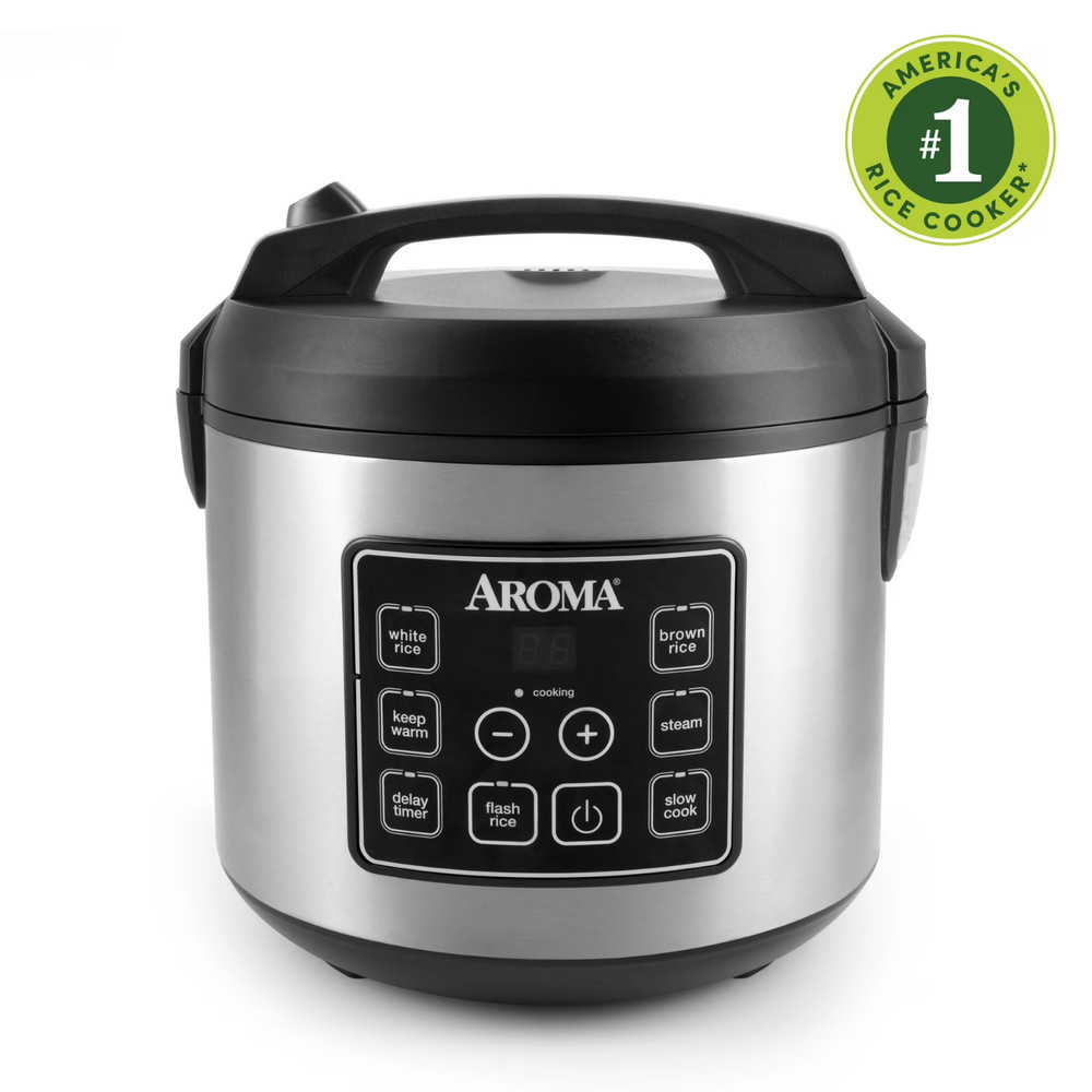 Aroma 20 Cup Rice Cooker Programmable Multi Cooker Steamer Cooking