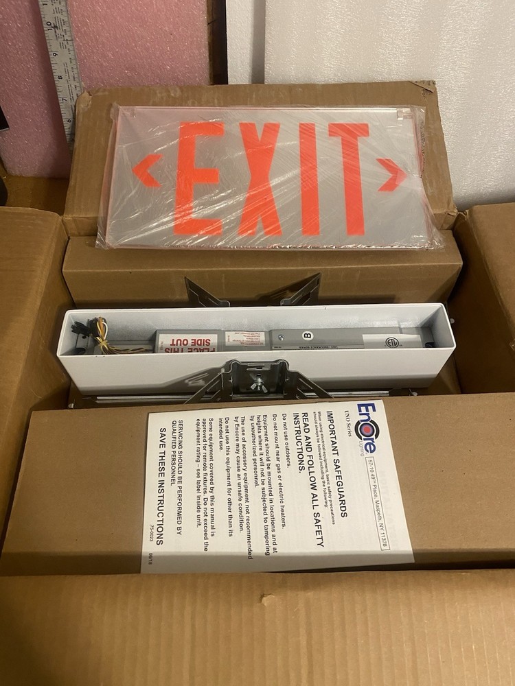 Encore Lighting Exit Light - Universal Mount LED Exit Light Sign X6 G5