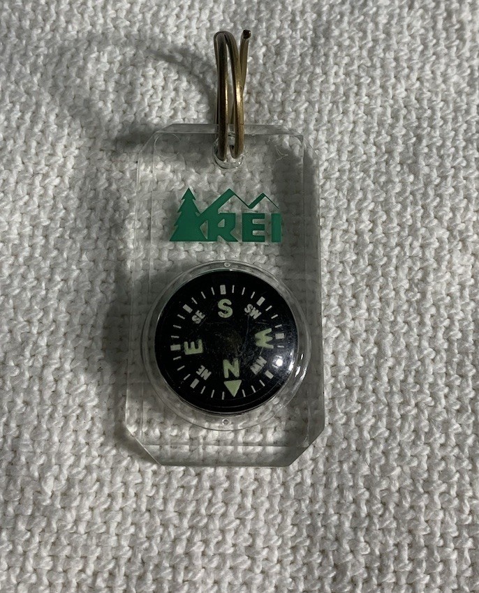 Vintage REI Compas Keychain MINICOMP