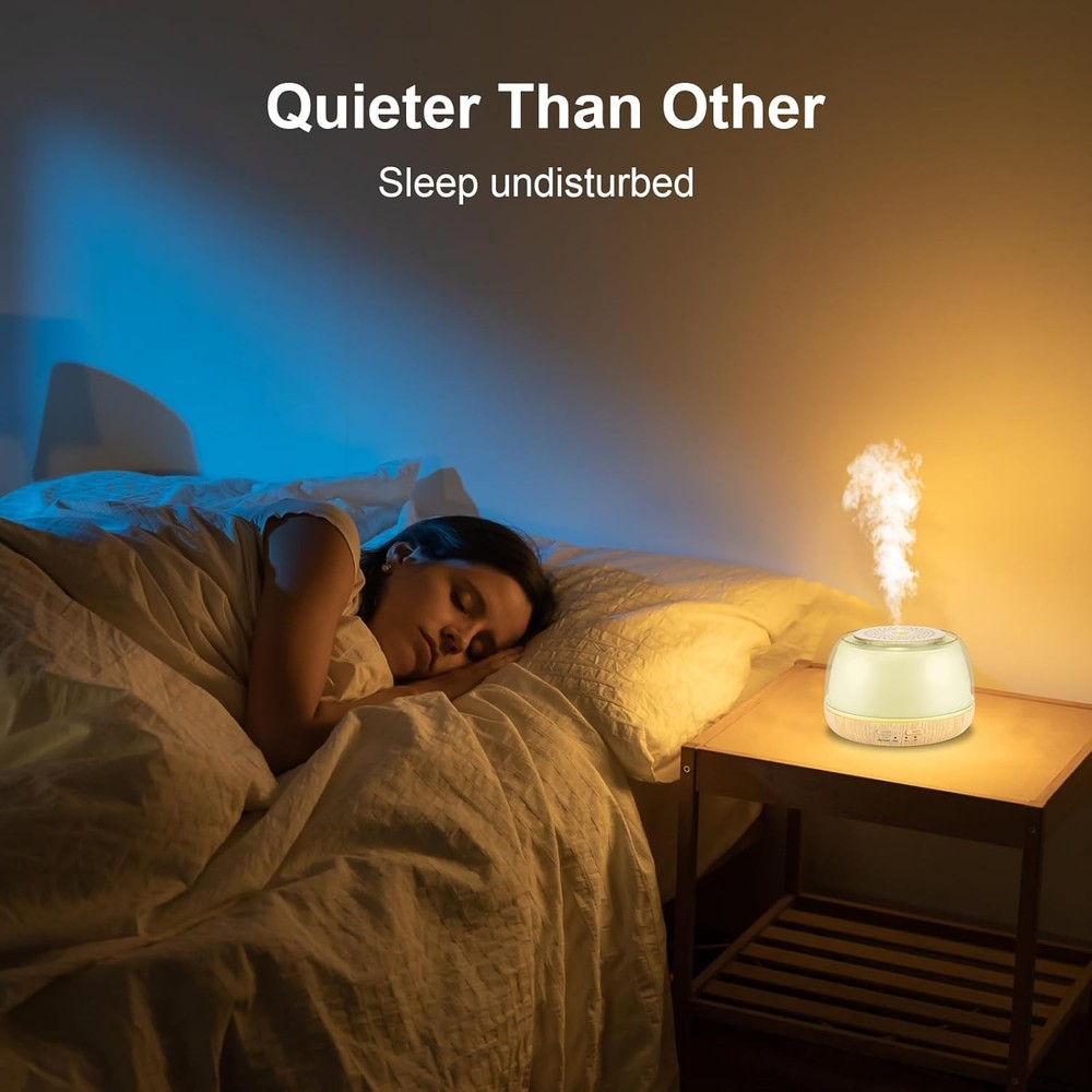 300ml Essential Oil Diffuser with Remote Control, 7-Color LED Lights, 4 Light