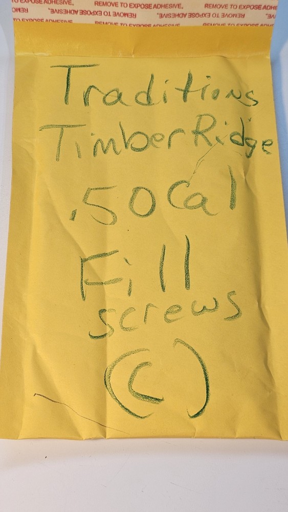 Traditions Timber Ridge Muzzleloader Rifle 5 Fill Screws (C)