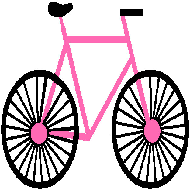 30 Custom Pink Bicycle Art Personalized Address Labels