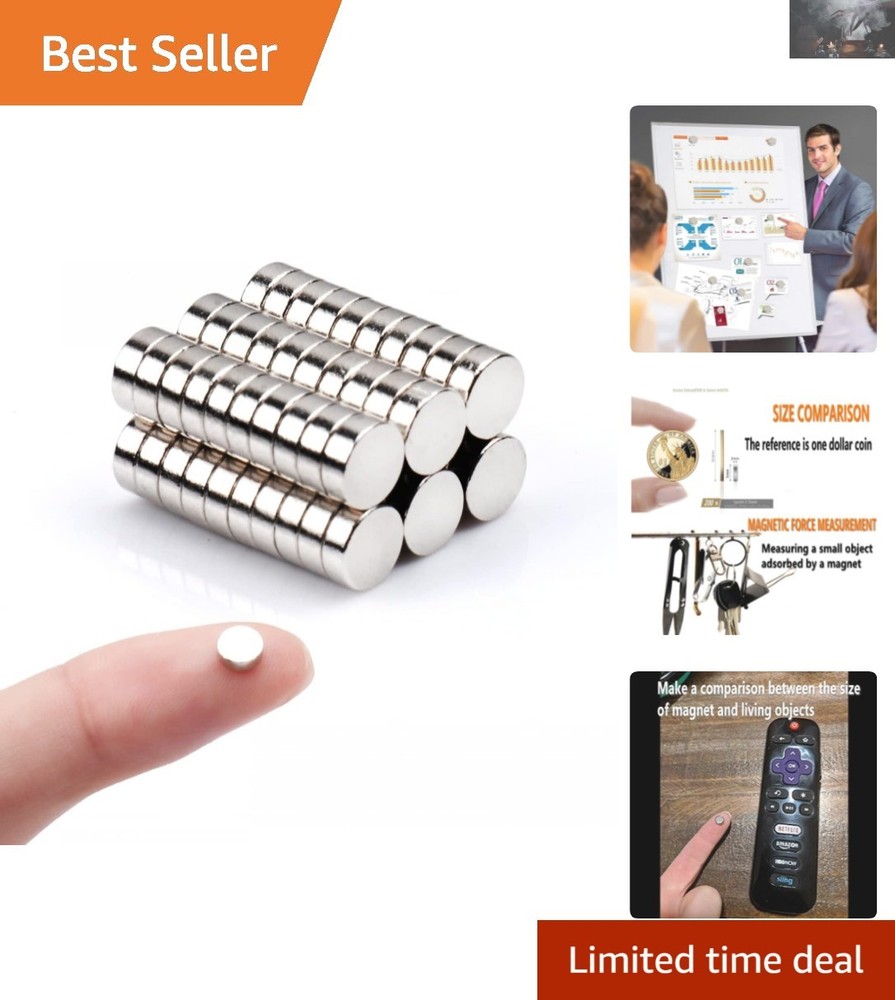 Multi-Use Small Magnets with No-Scratch Technology - Perfect for Fridge & Crafts