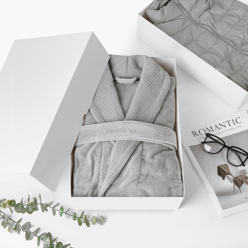 8 Pack Large Gift Boxes with Lids, 17 x 11 x 4 Inches Extra Deep White Gift B...