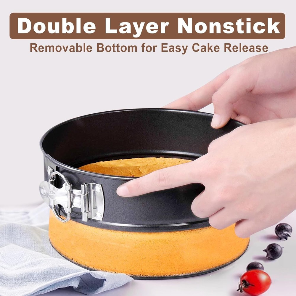 Springform Pan 9 Inch Nonstick, 9 Cheesecake 9", Dark Gray