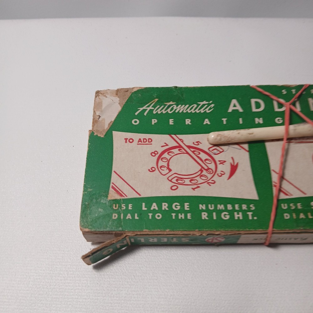 Vintage Sterling Dial-A-Matic Automatic Adding Machine, Original Pick, And Box!!