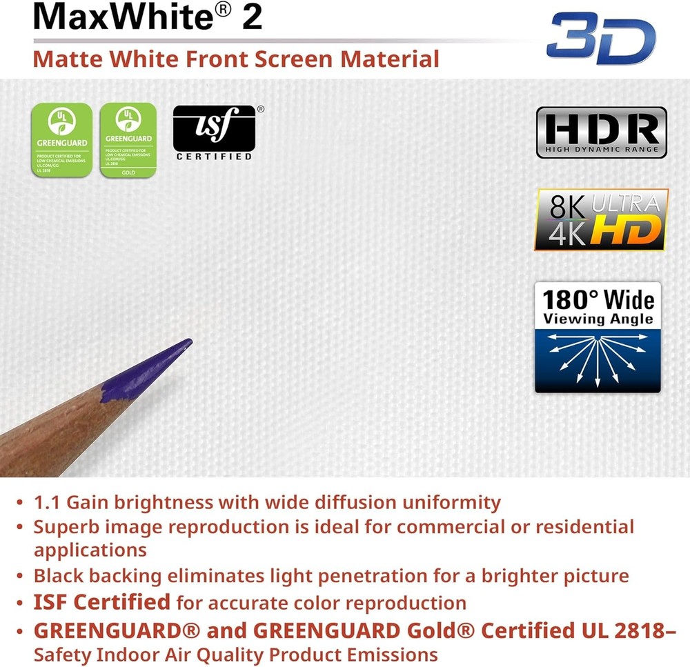 Elite Screens Manual B, 100-INCH Pull Down Projector Screen 100 INCH