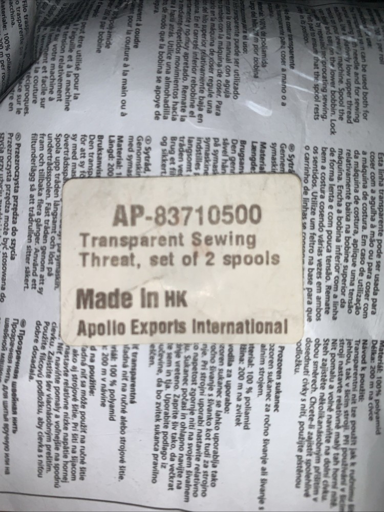 200m Per spool Wenko Sewing Thread includes 2 spools