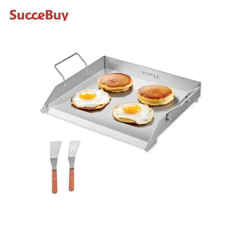 Stainless Steel Griddle Flat Top Rectangular Plate Gas Grill Griddle for BBQ