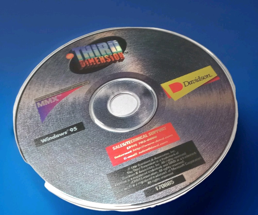 The Third Dimension CD-ROM (1996, Windows 95, Davidson) Disc Only