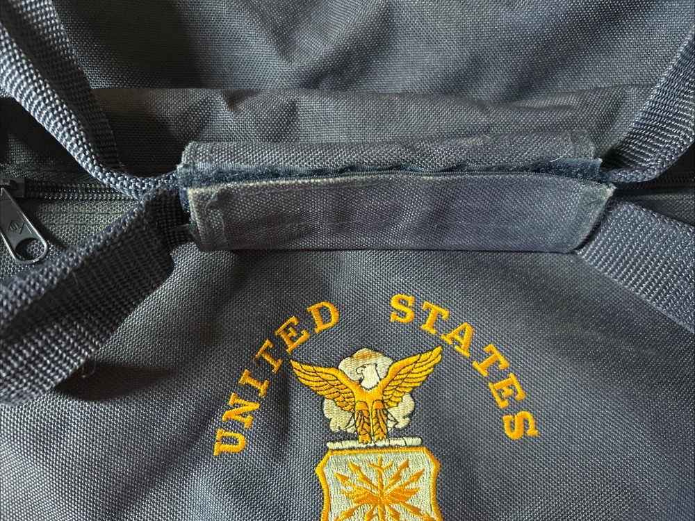 US Air Force Large Duffle Bag Embroidered Navy Blue