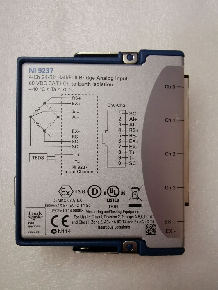 National Instruments NI 9237 Bridge Analog Input module cDAQ cRIO 779521-01