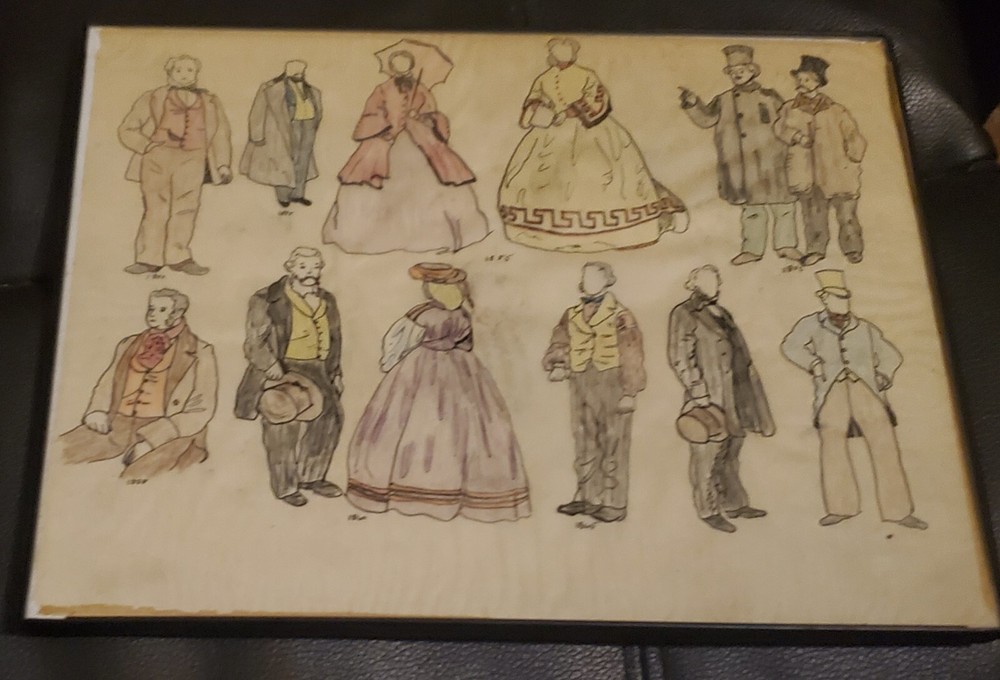Antique Hand Drawn Character Studies