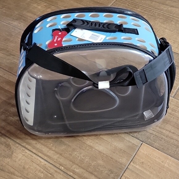 Super Cute Pet Carrier - Pink/Blue/Clear