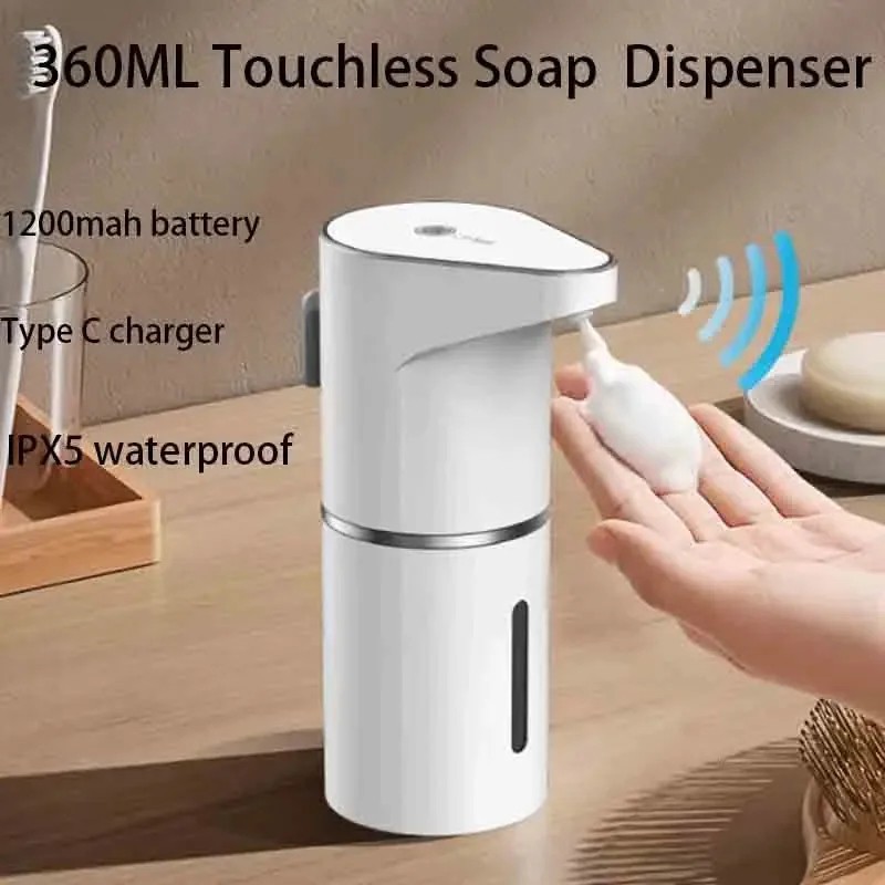 Automatic Soap Dispenser Touchless Type-C Rechargeable Foaming Wall Mount