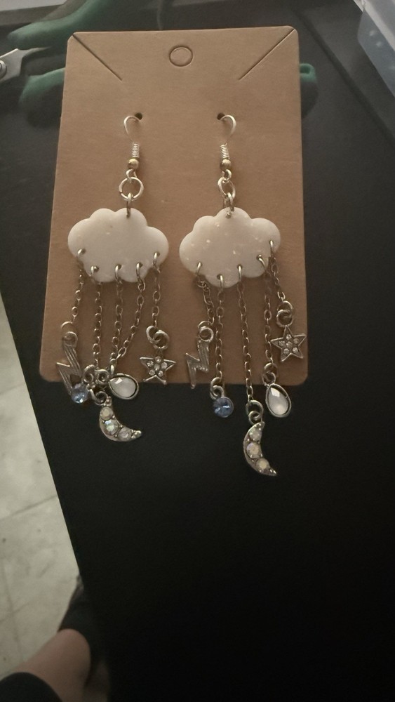 Fun Rainy Day Cloud Earrings