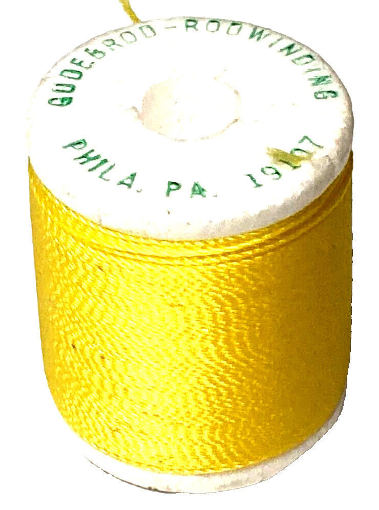 Gudebrod SET OF 2 Nylon Thread Yellow Type E 50-Yard Spool