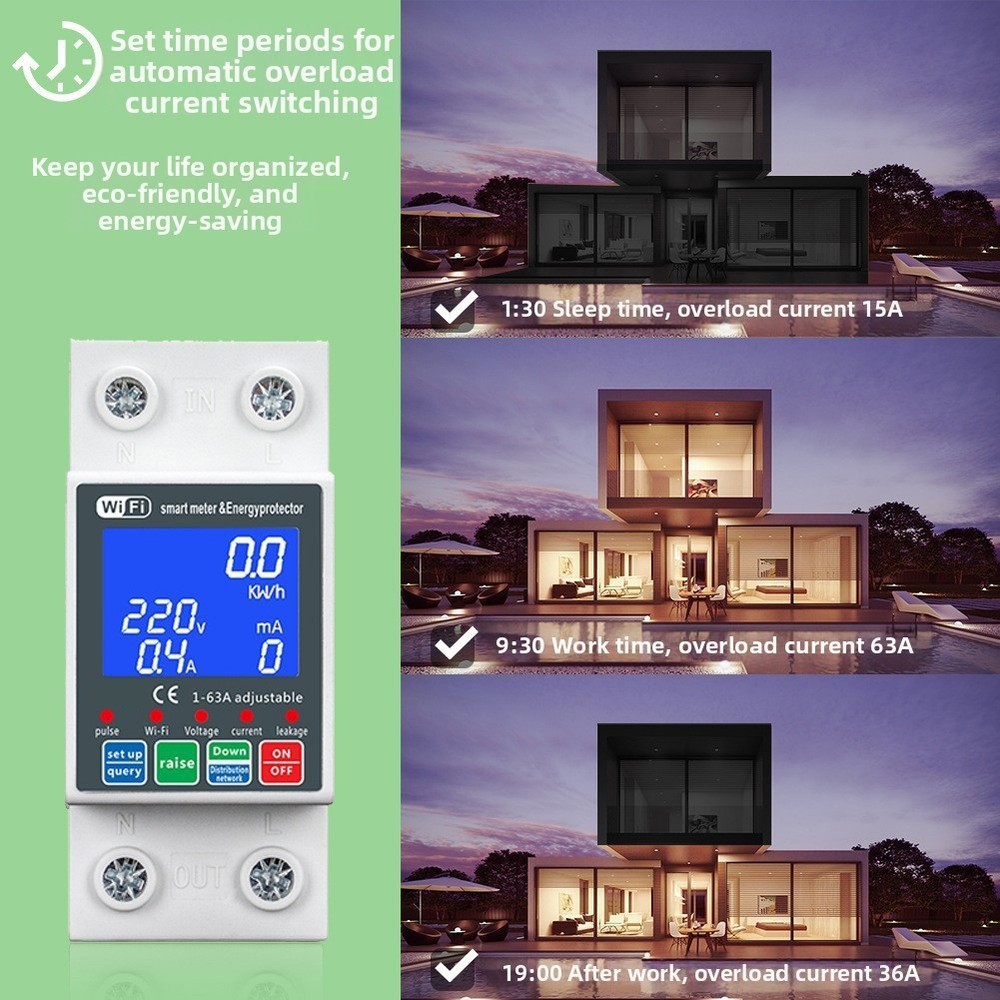 WiFi Pump Controller for Tuya with Smart Remote Access and Leakage Protection