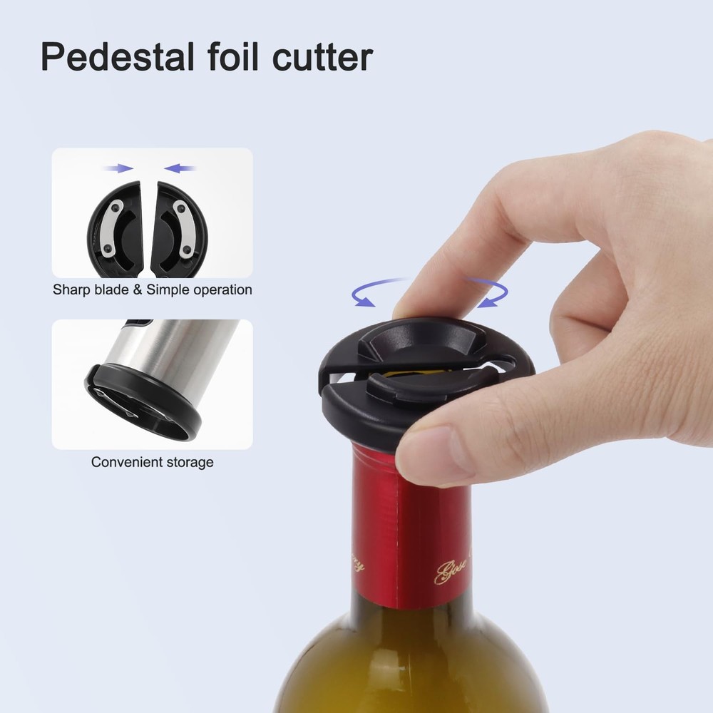 Selfpulling Wine Opener Set Twist Wine Corkscrew With Foil Cutter/premium Vacuum