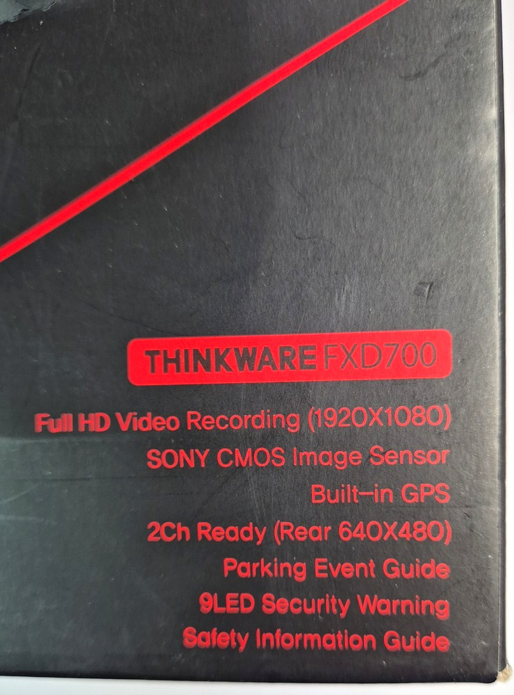 NEW/Sealed THINKWARE FXD700 DASH CAM Front / Rear Camera Kit w. MicroSD Card