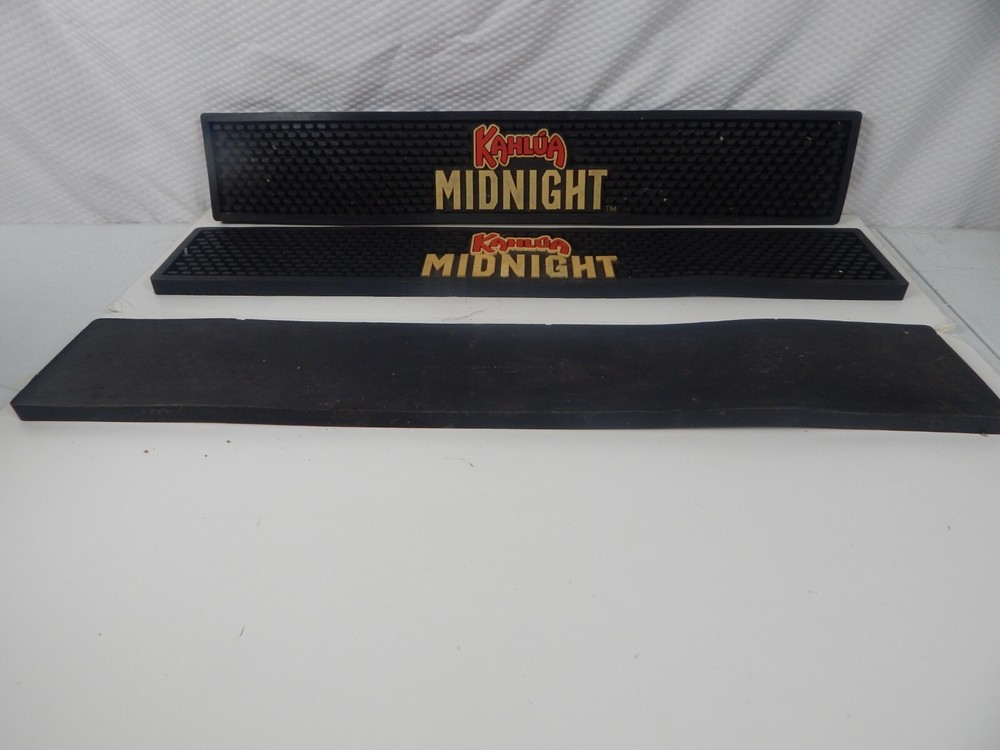KAHLUA Midnight bar mat spill catch runner lot of 3