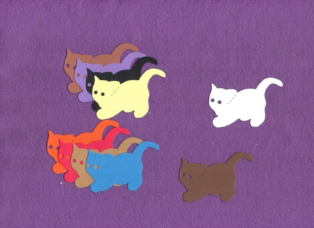 KITTEN SMALL #2  cat die cuts scrapbook cards
