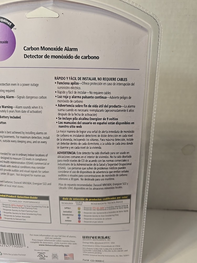 Universal Carbon Monoxide Alarm