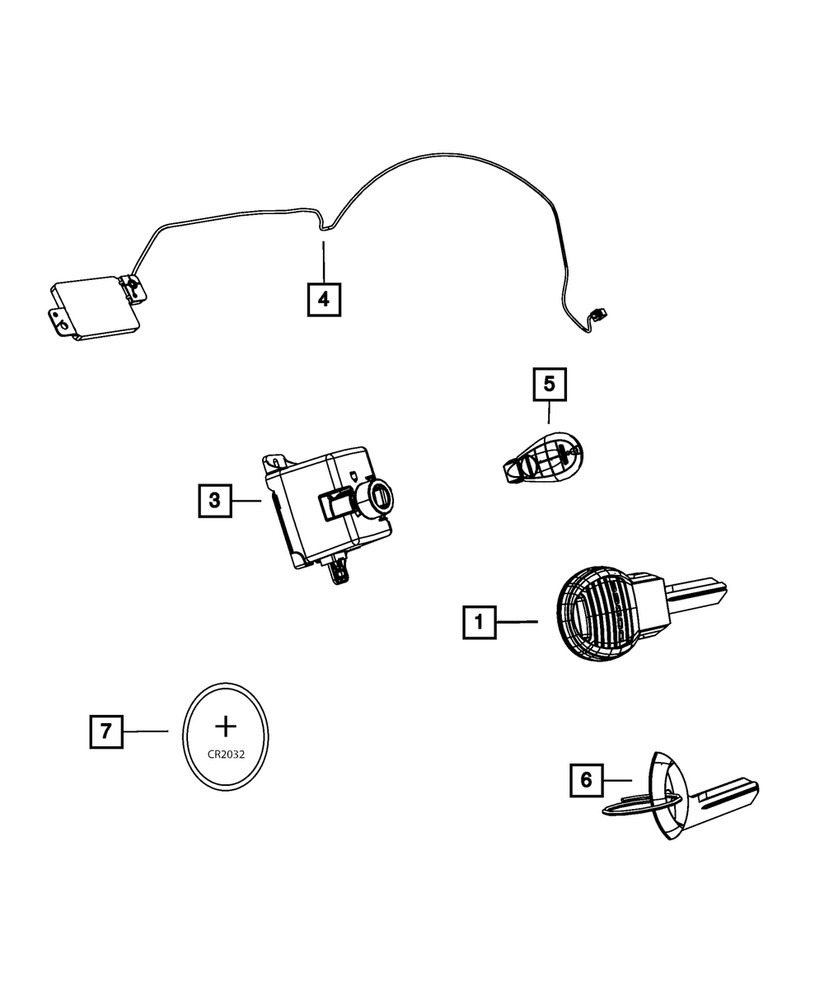 Genuine Mopar Blank Key 68093106AC