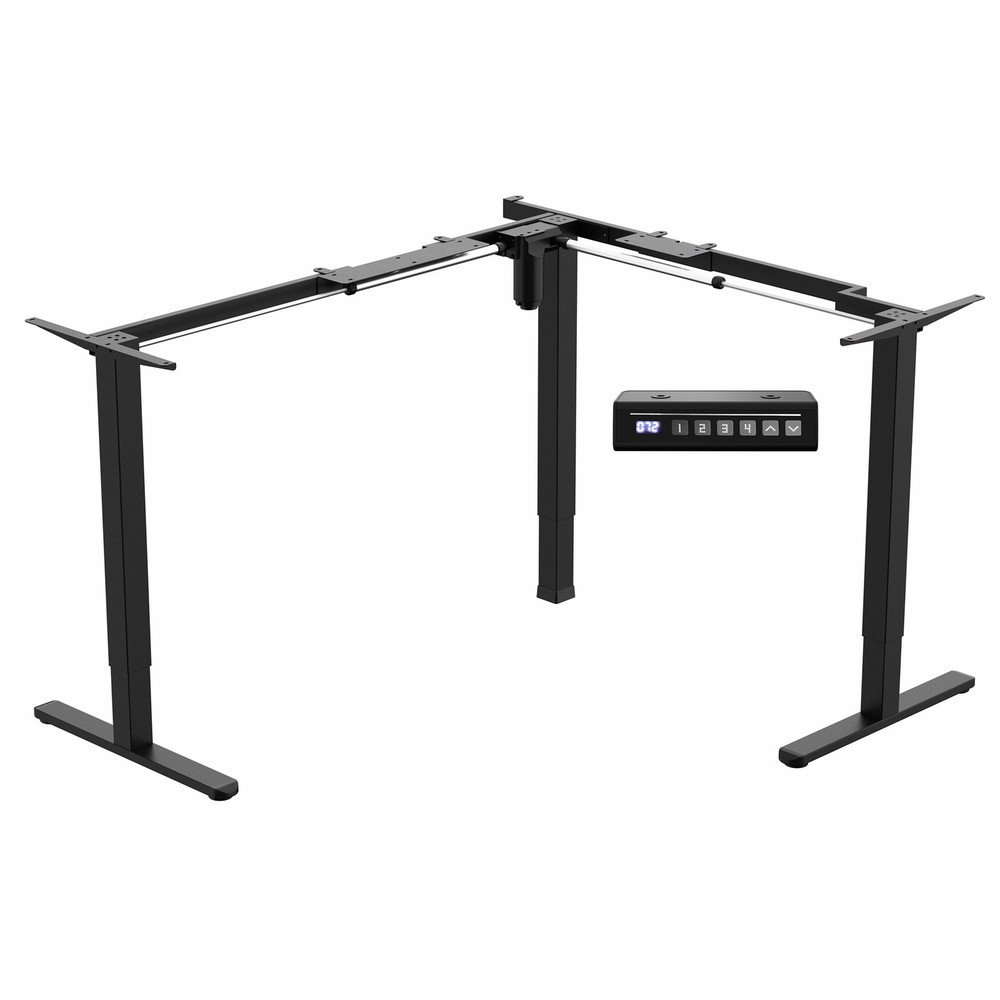 VIVO Black Medium Electric Single Motor Corner Desk Frame