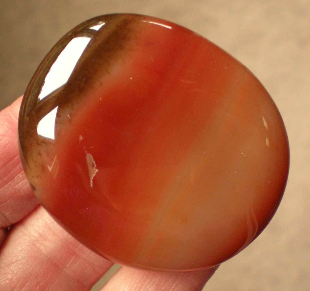 Carnelian Agate Palmstone sc707s